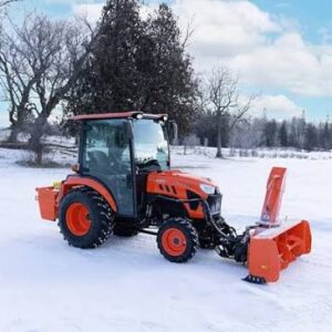 Kubota Compact Tractor with Heavy-Duty Snow Blower Attachment Package